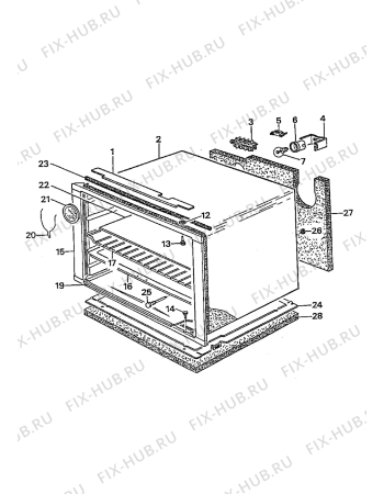 Взрыв-схема плиты (духовки) Nestor Martin 604E19-1 - Схема узла Oven equipment